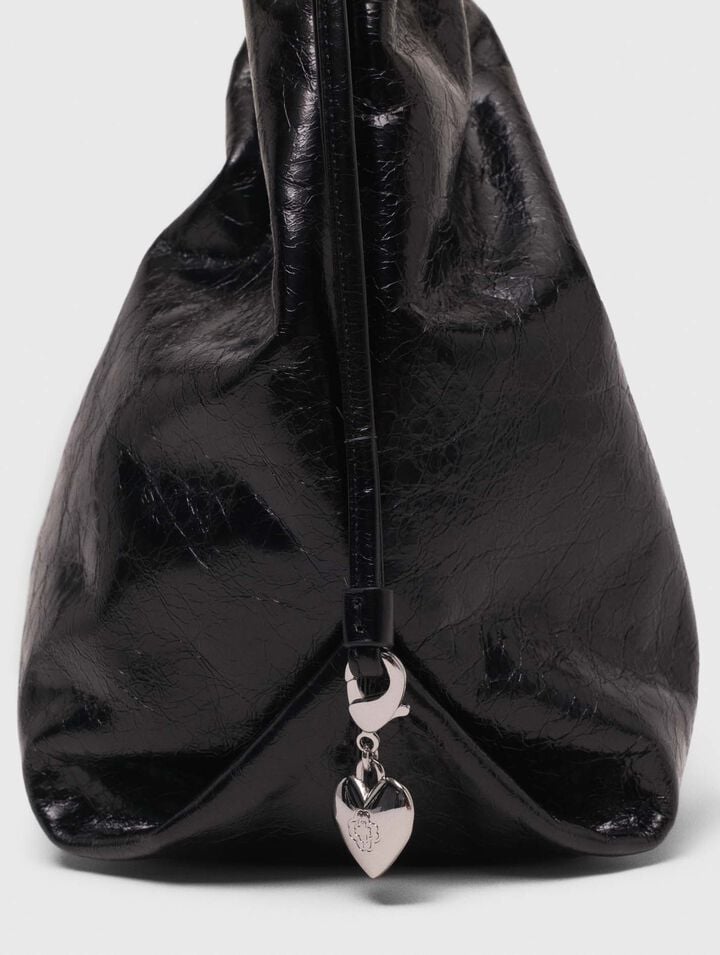 Crackled leather M Tote bag