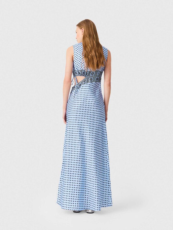 Patterned cutaway dress