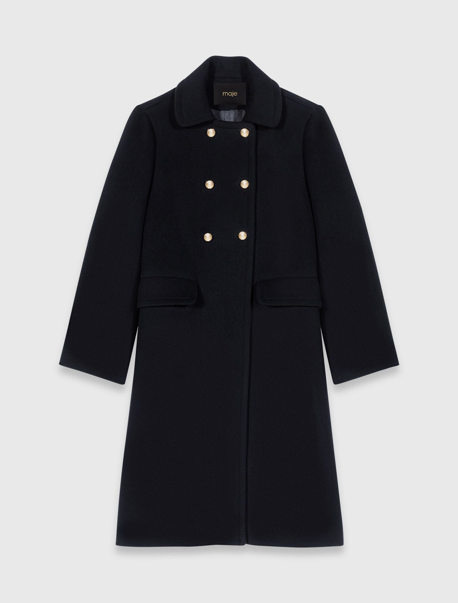 Long wool blend coat