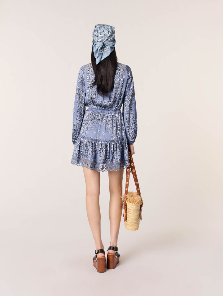 Short patterned floaty dress