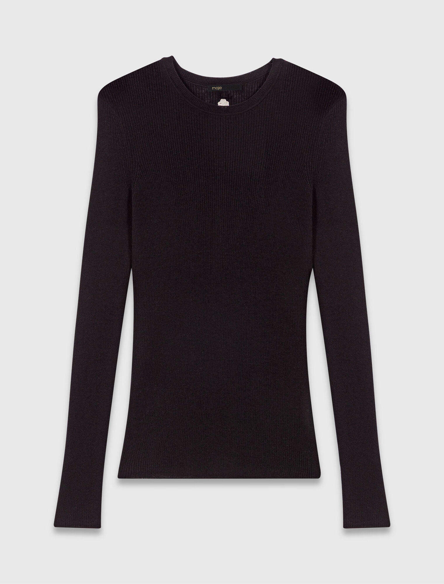 Second-skin round-neck jumper