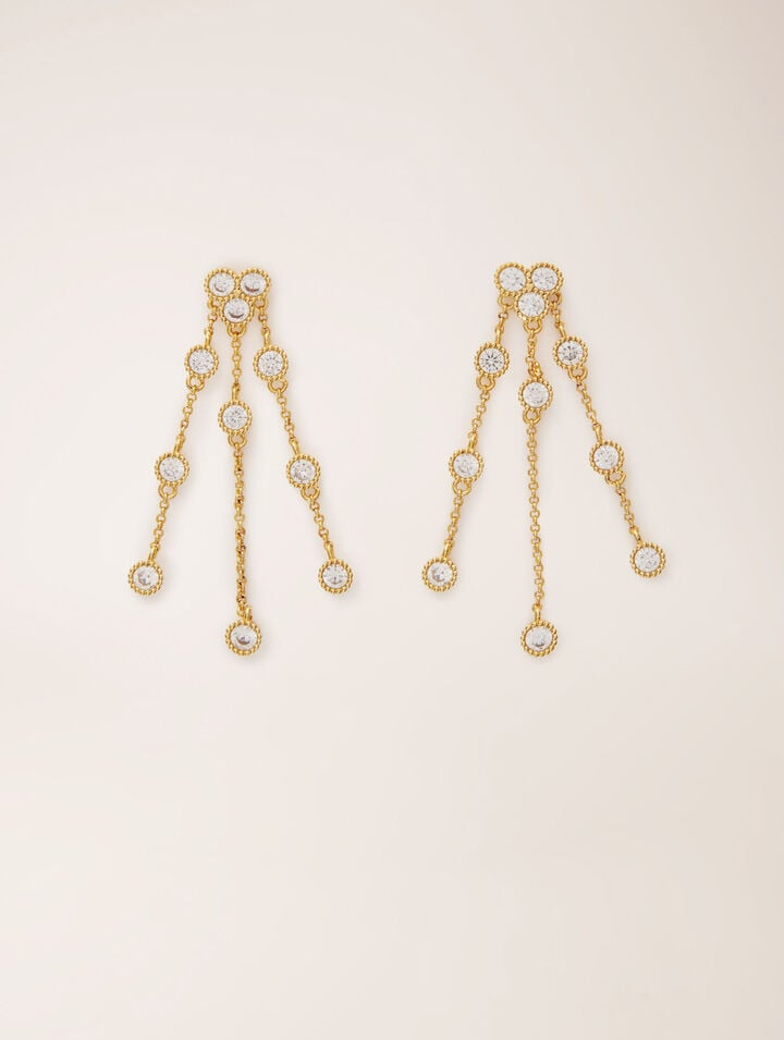 Gold-plated recycled brass earrings