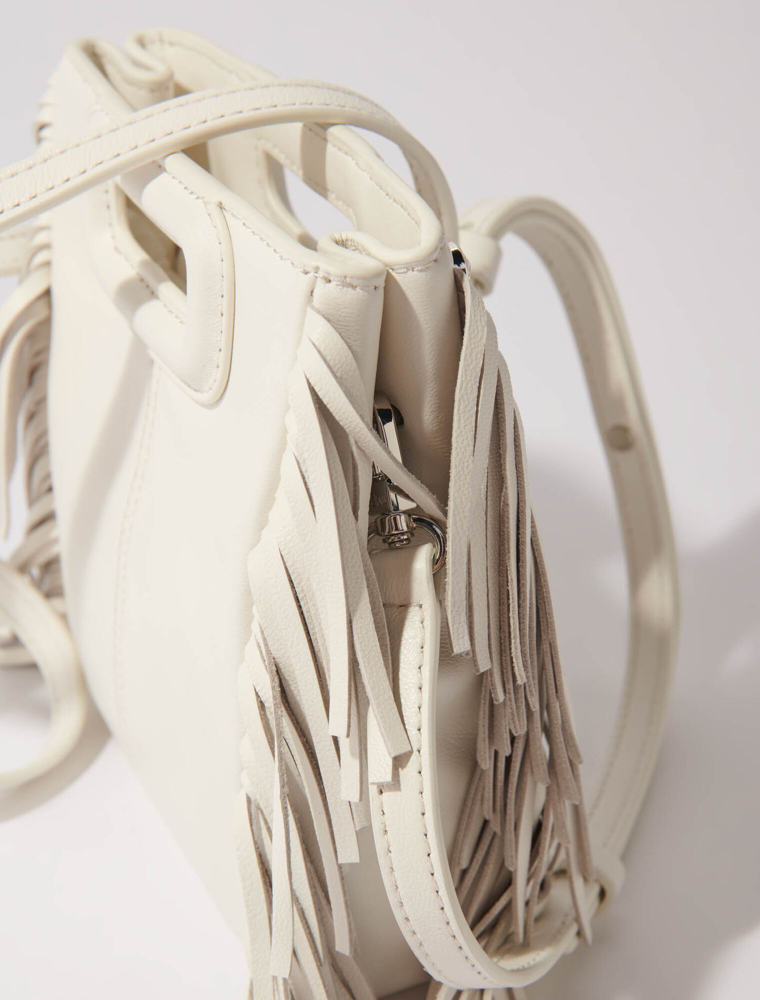 M mini leather bag with diamantés