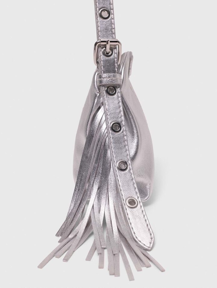 Metallic leather Miss M micro bag