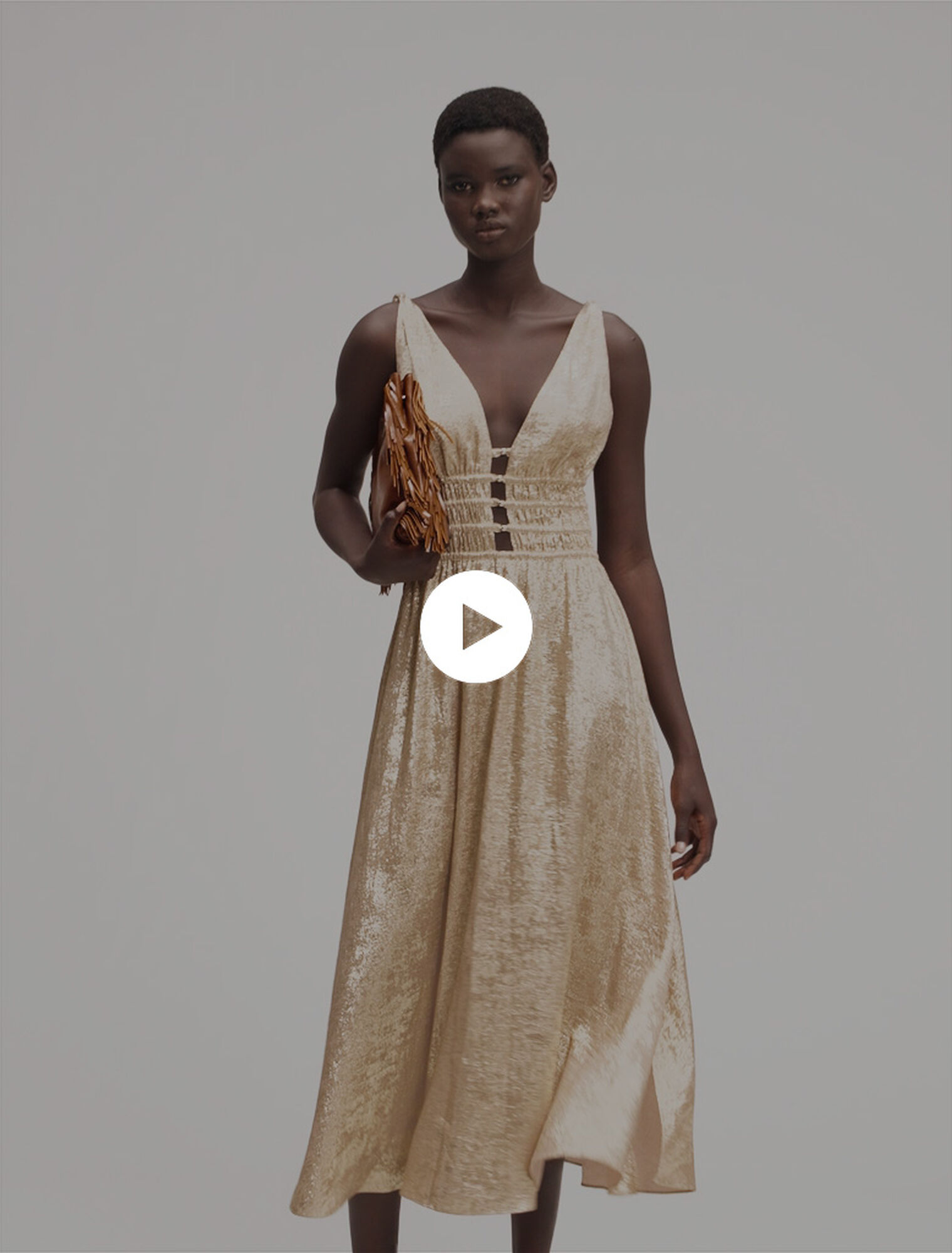 Metallic maxi dress