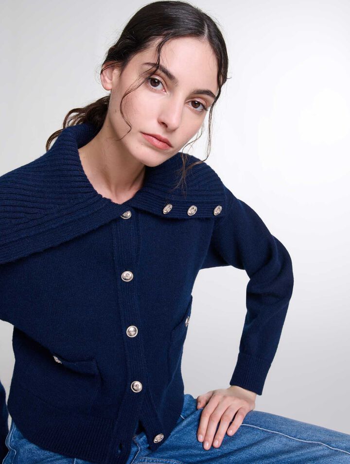 Wool-blend cardigan