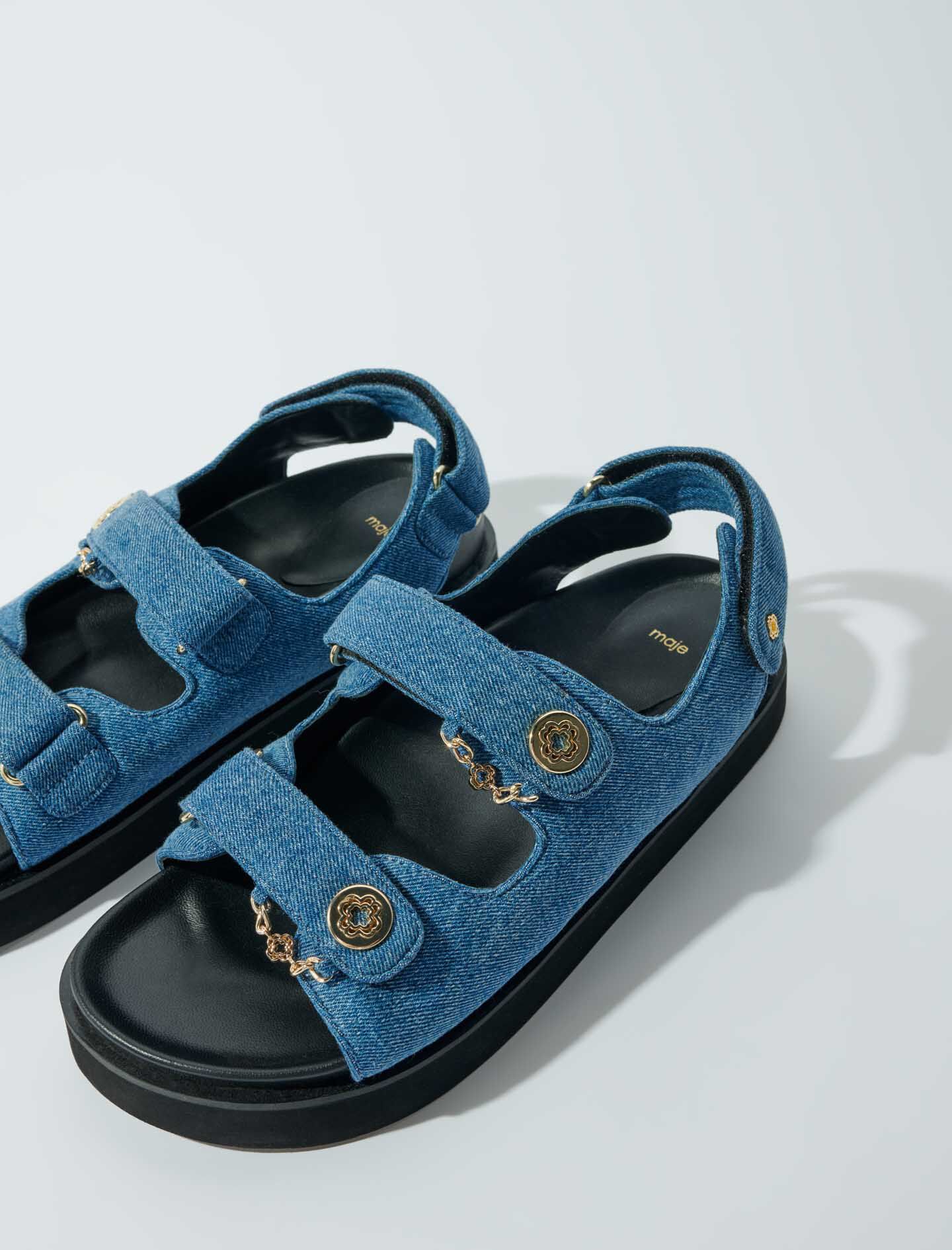 Women's denim sandals on sale
