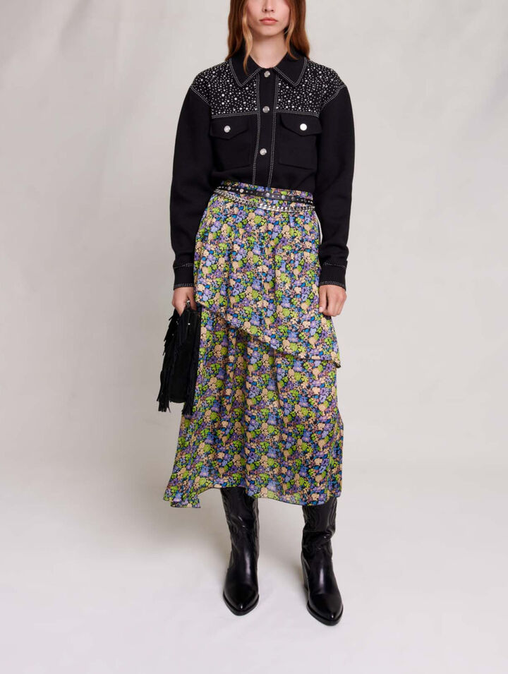 Long floral skirt