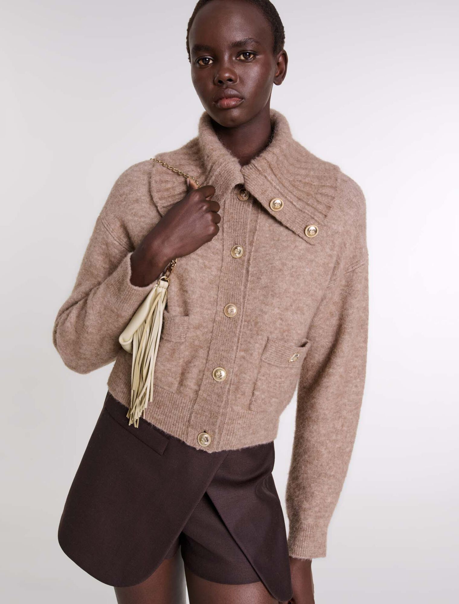 Wool-blend cardigan