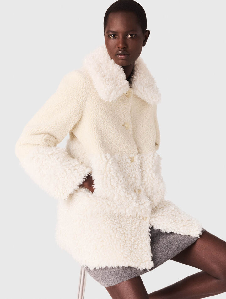 Long faux fur coat