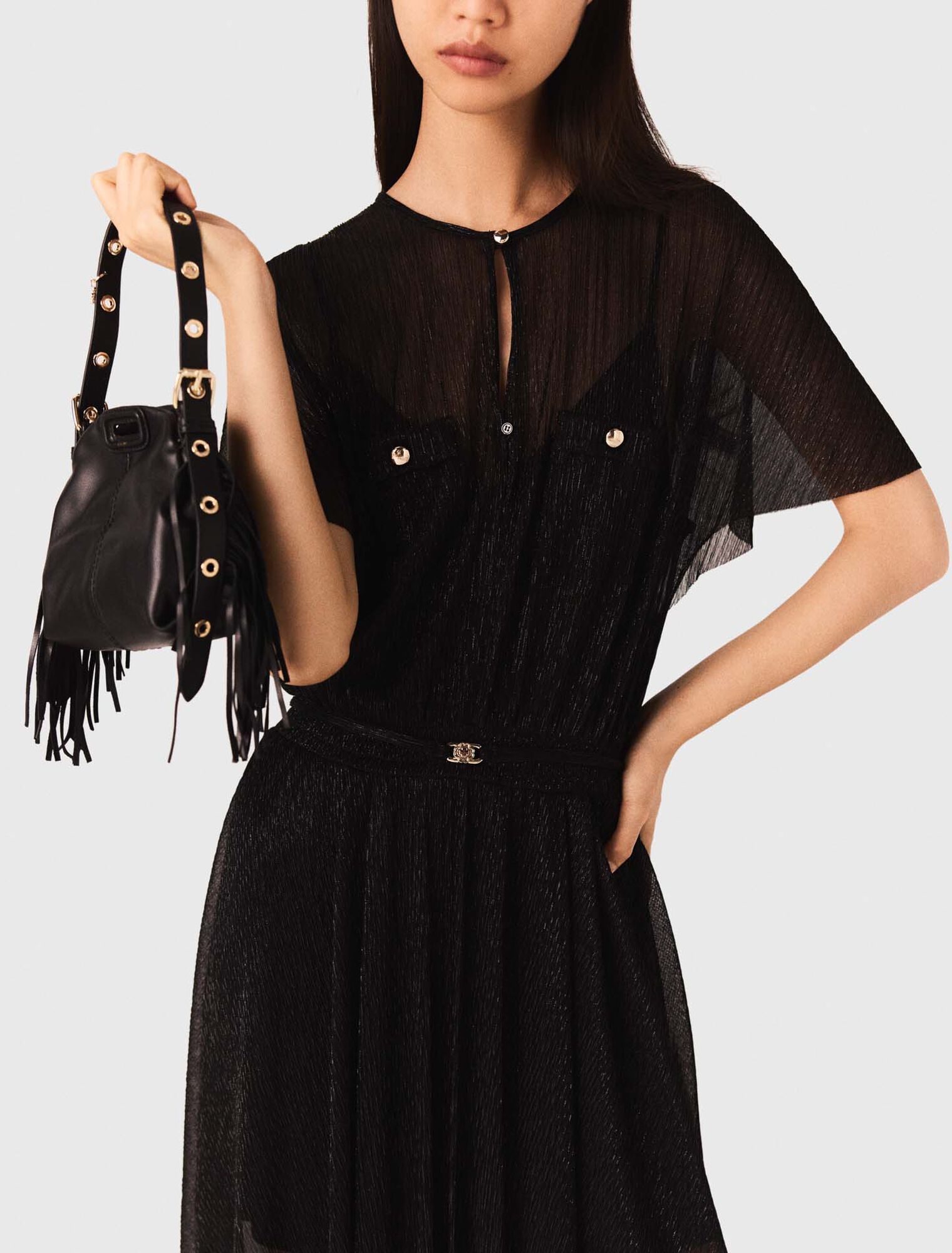 Metallic maxi dress