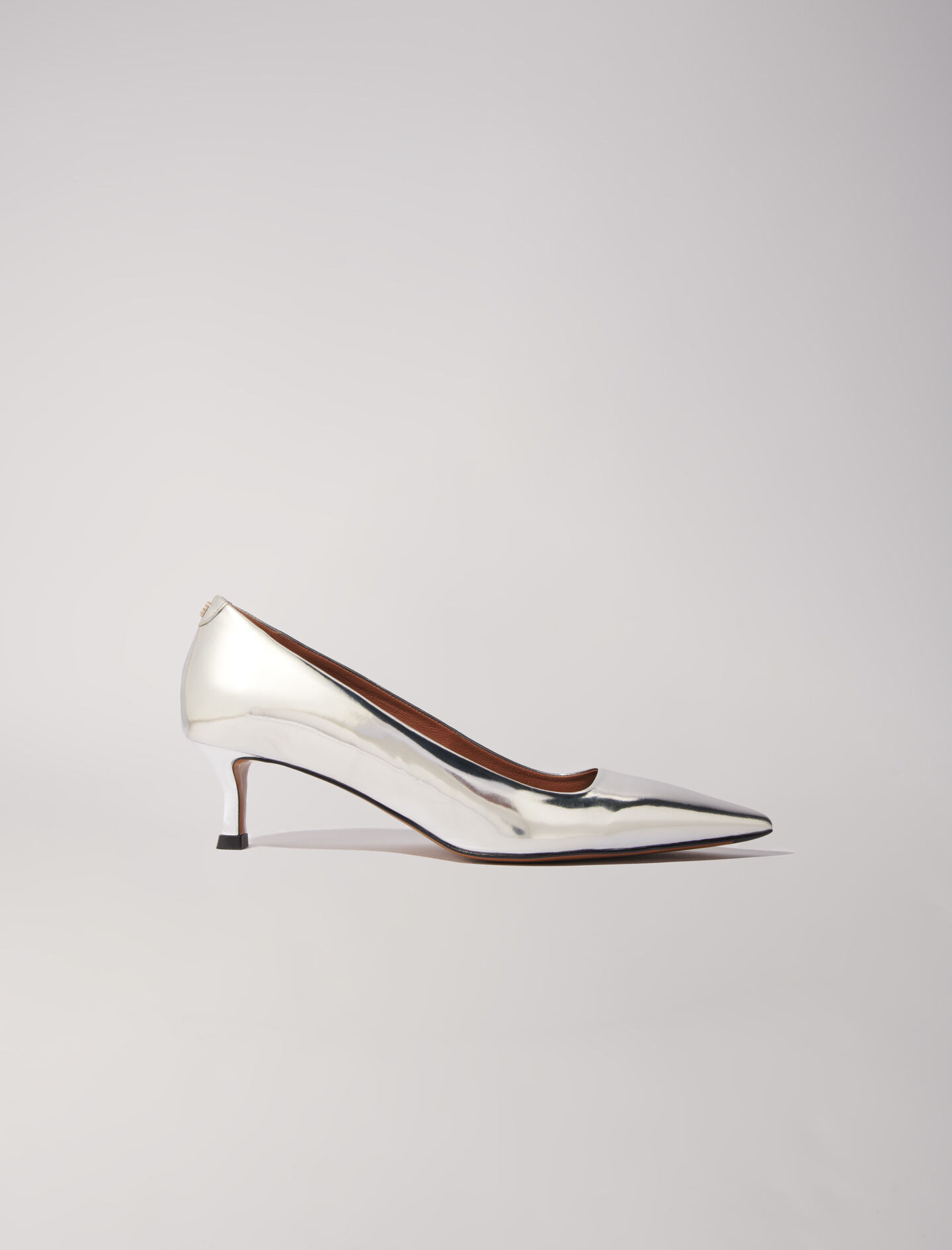 Silver leather pumps new arrivals