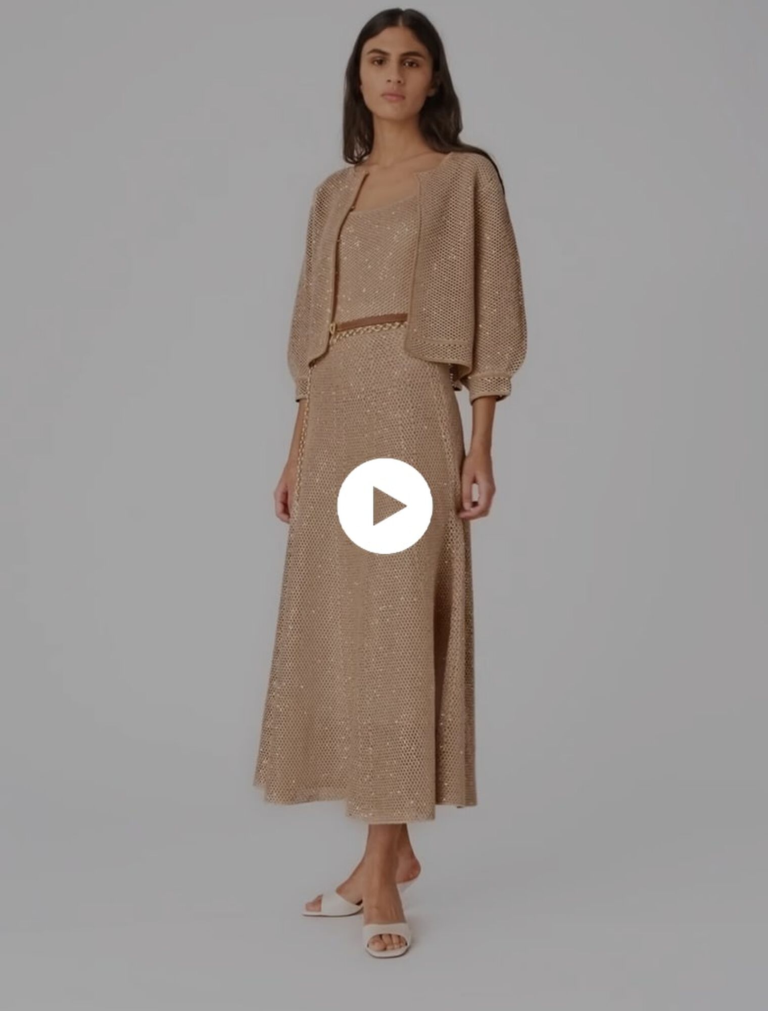 Rhinestone knit cardigan