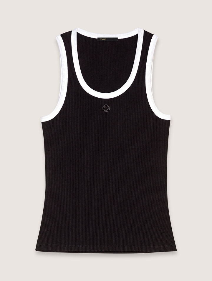 Ribbed vest top
