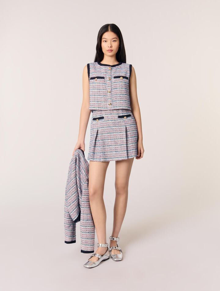 Tweed 2-in-1 short dress 