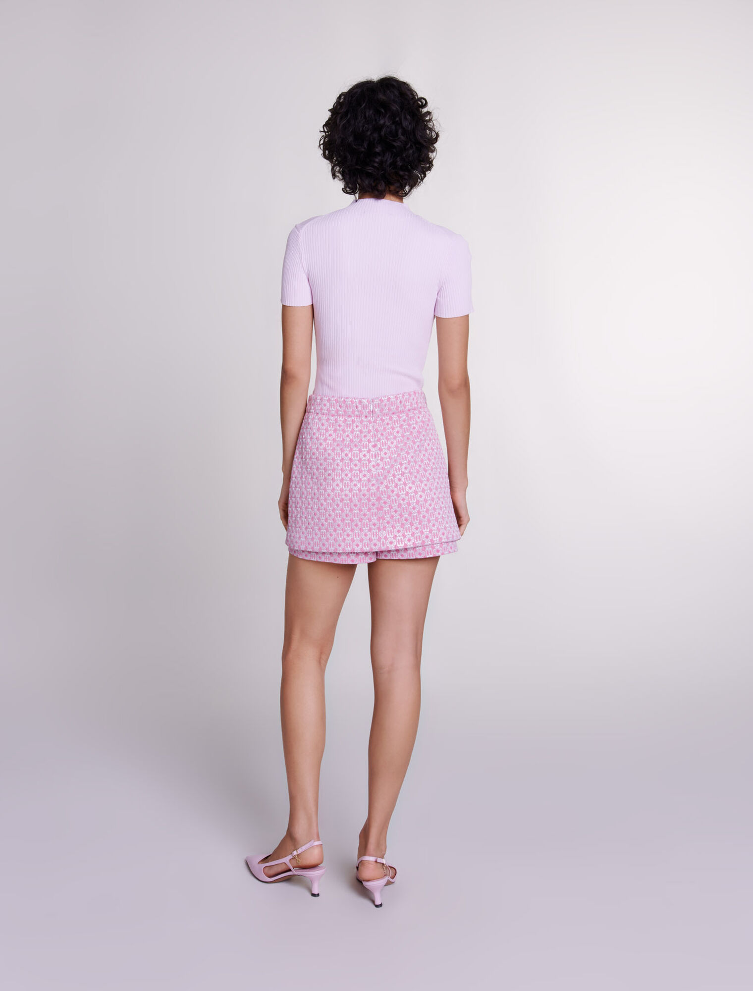 Openwork rib top