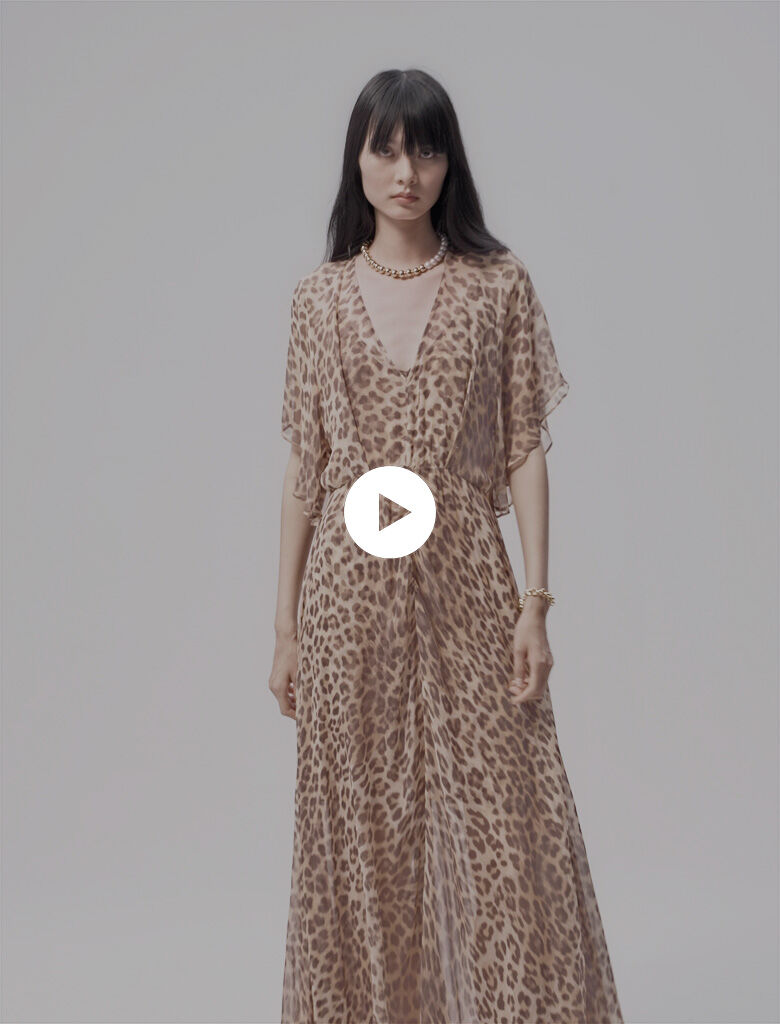 Leopard print maxi dress