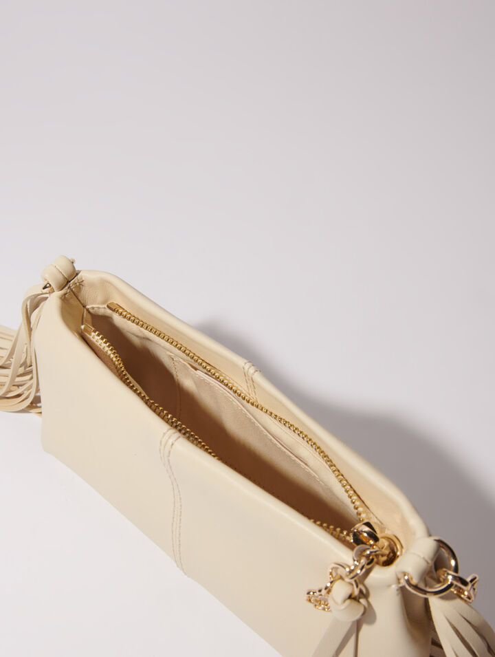 Miss M plain leather clutch bag