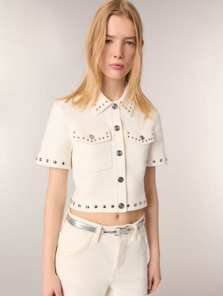 Metallic leather belt