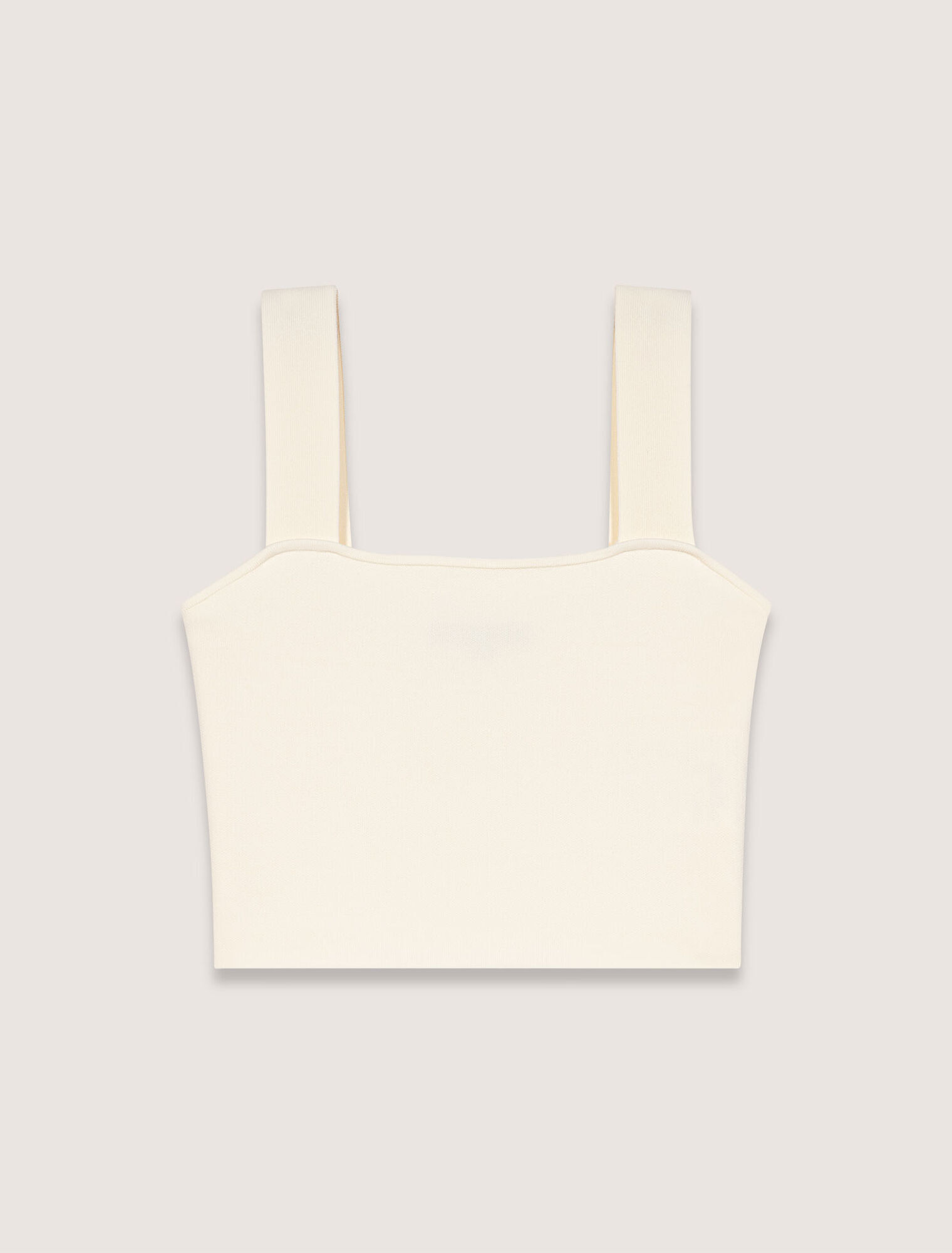 Knitted crop top with straps