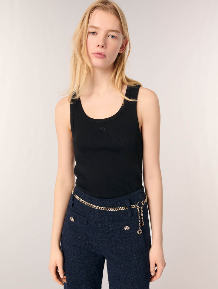 Rib knit tank top