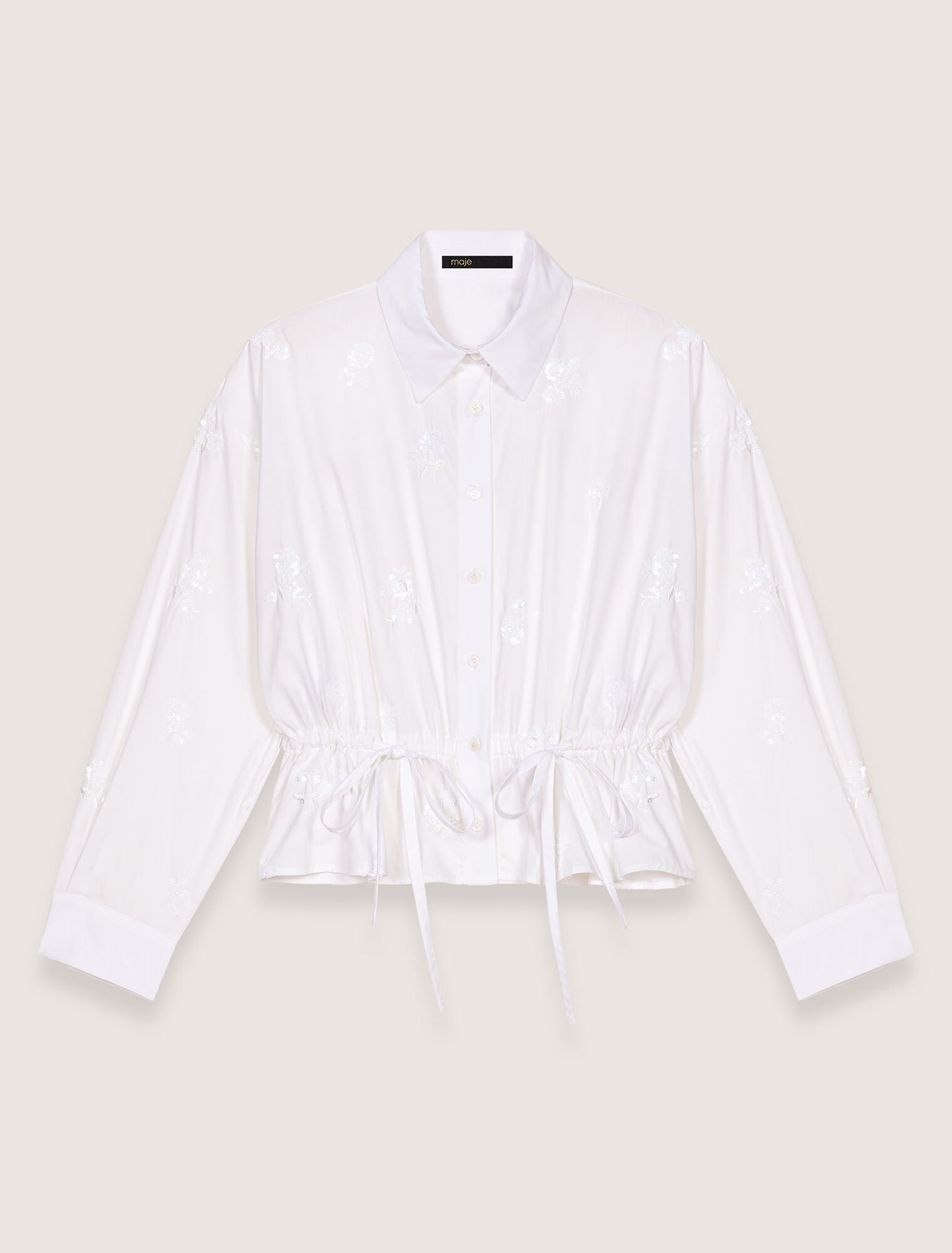 Short embroidered shirt