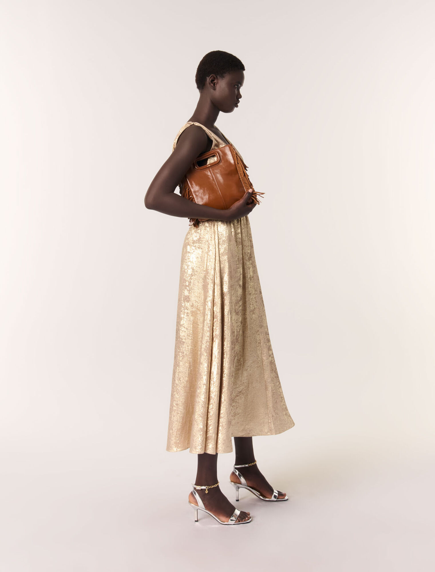 Metallic maxi dress
