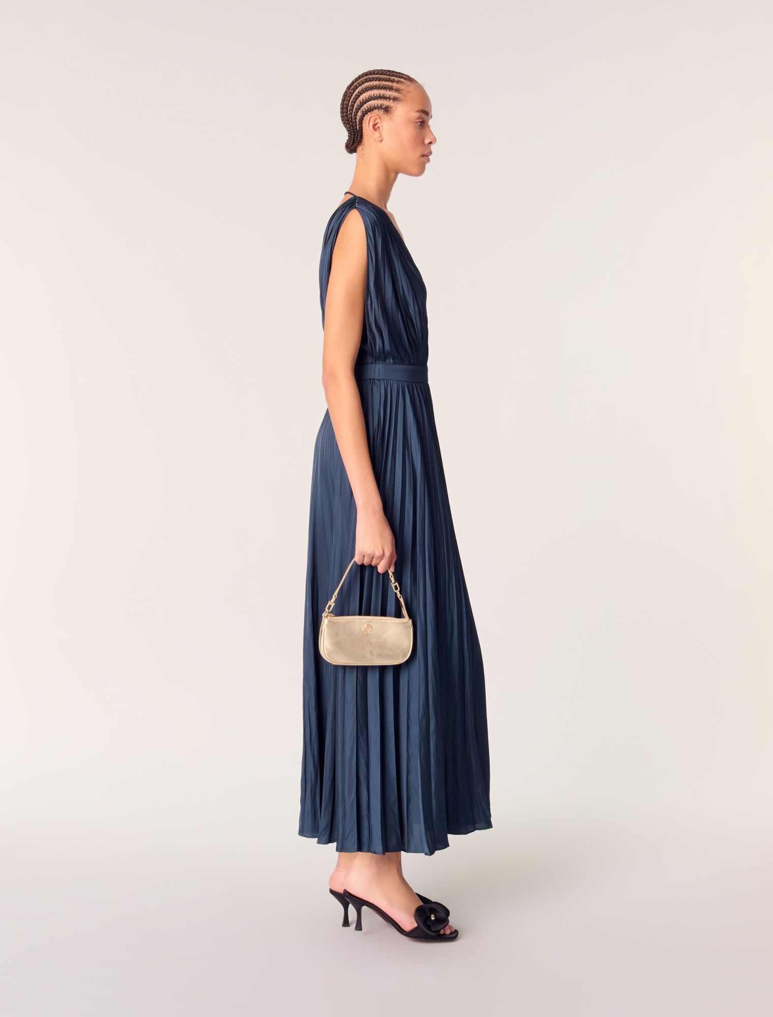 Pleated maxi dress