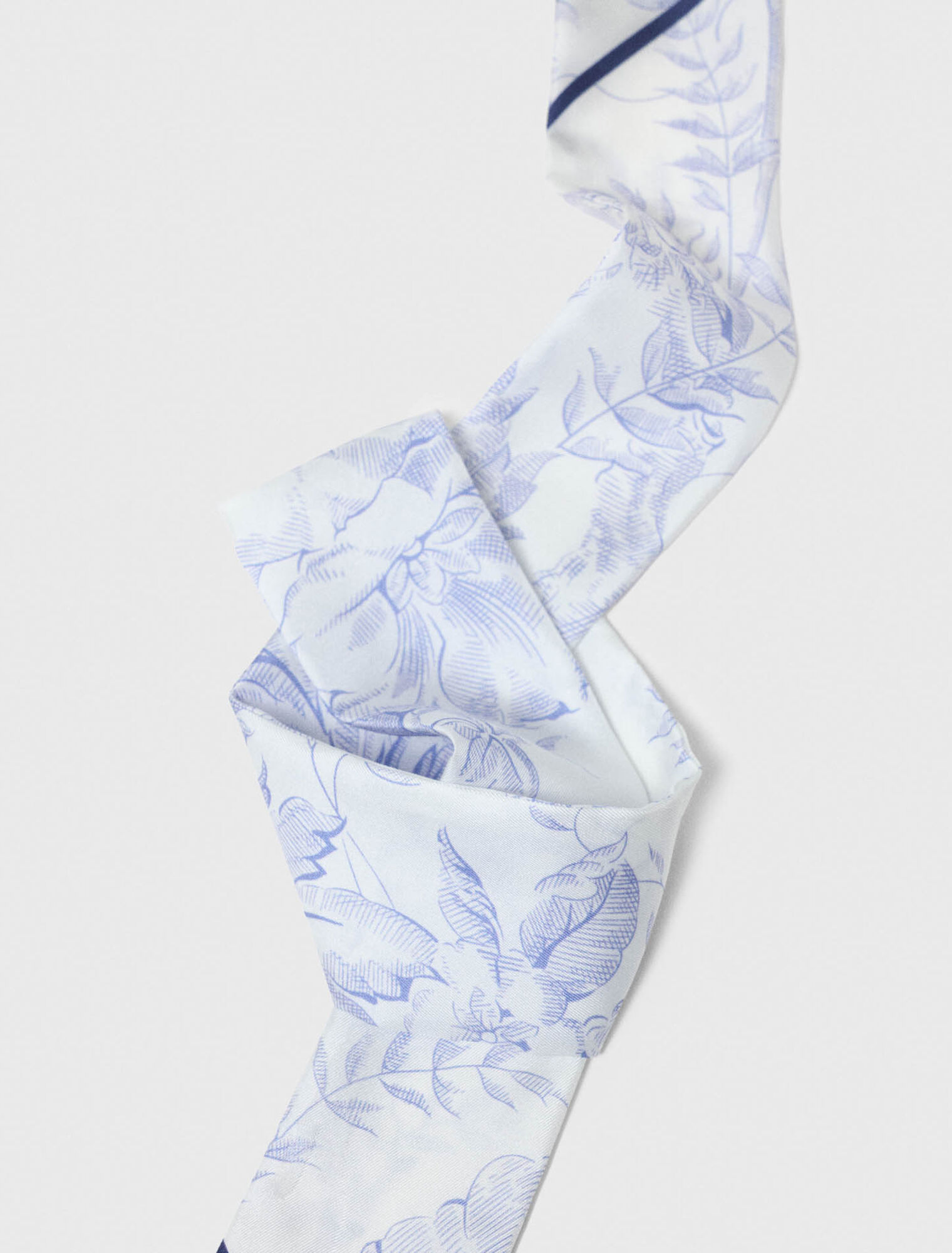 Floral print silk scarf