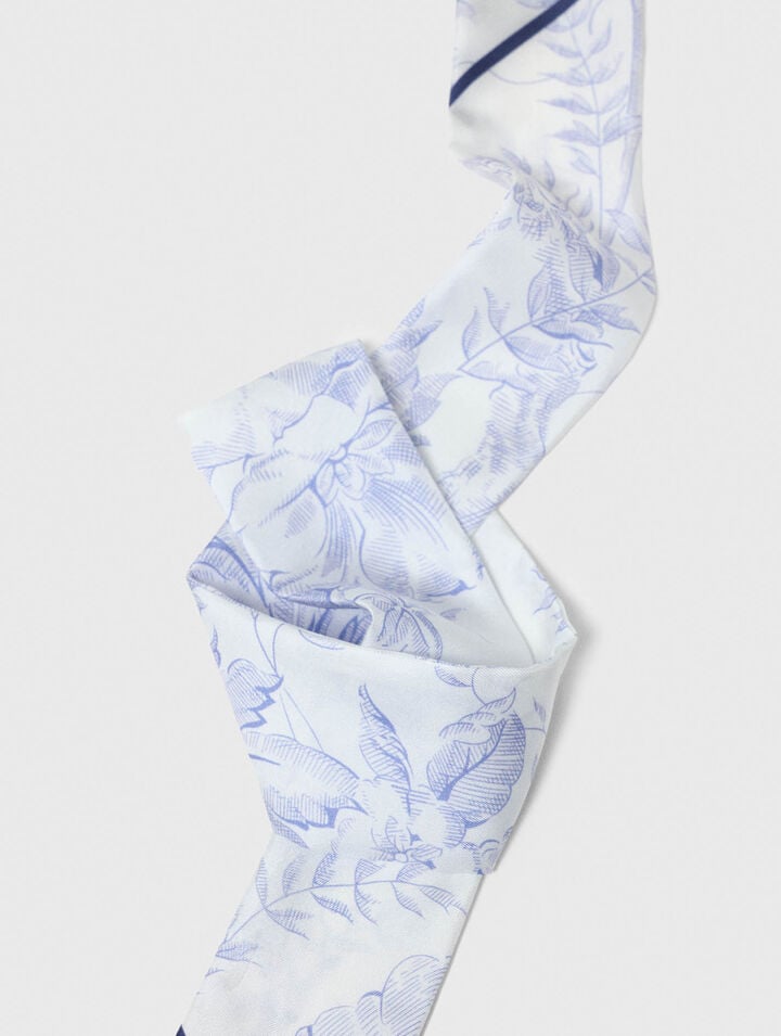 Floral print silk scarf