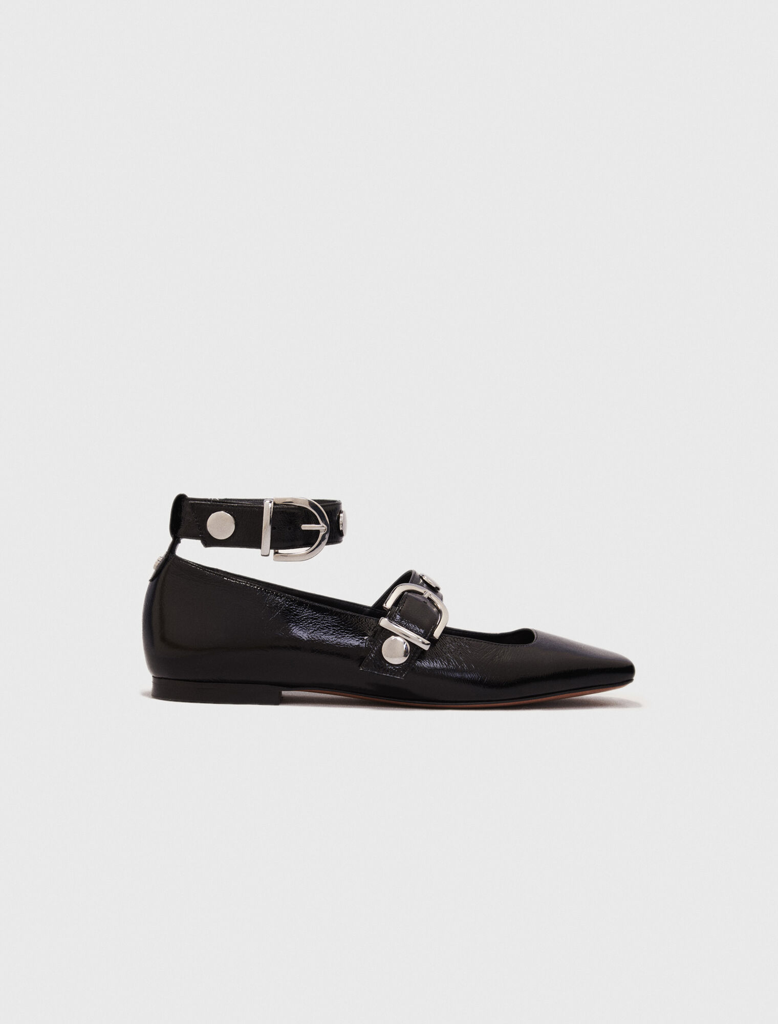 Studded leather Mary Janes