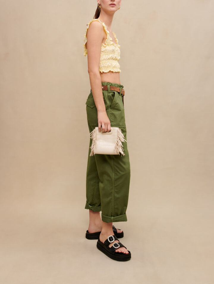 Ruffled crop top