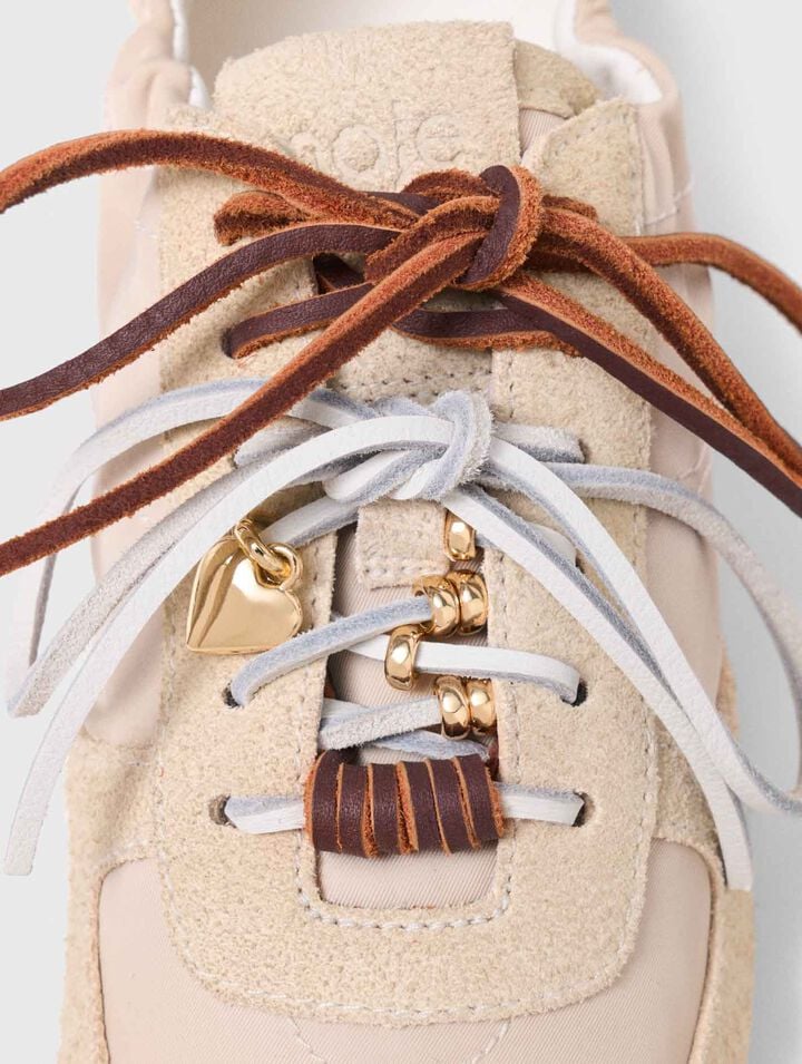 Multi-lace nylon trainers