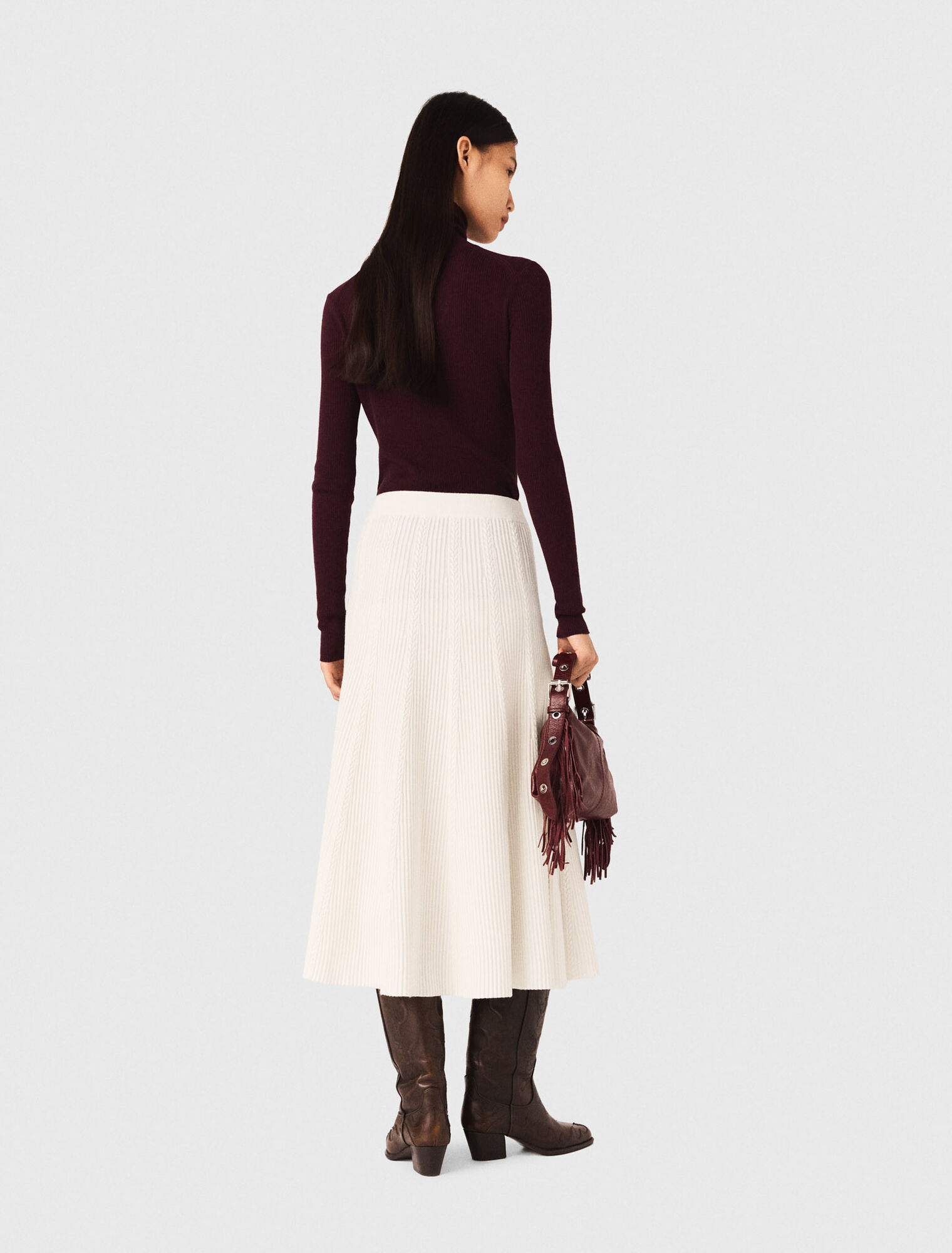 Long knit skirt