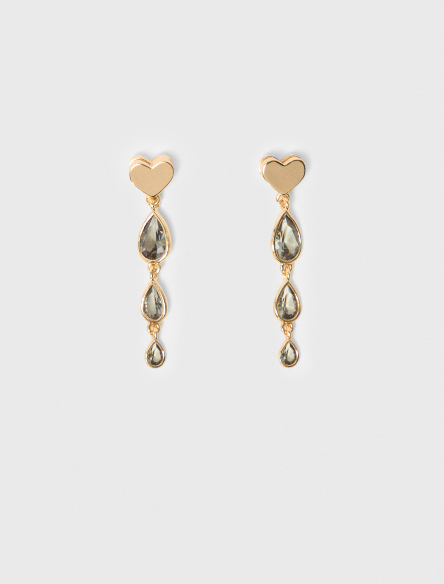 Heart stud earrings