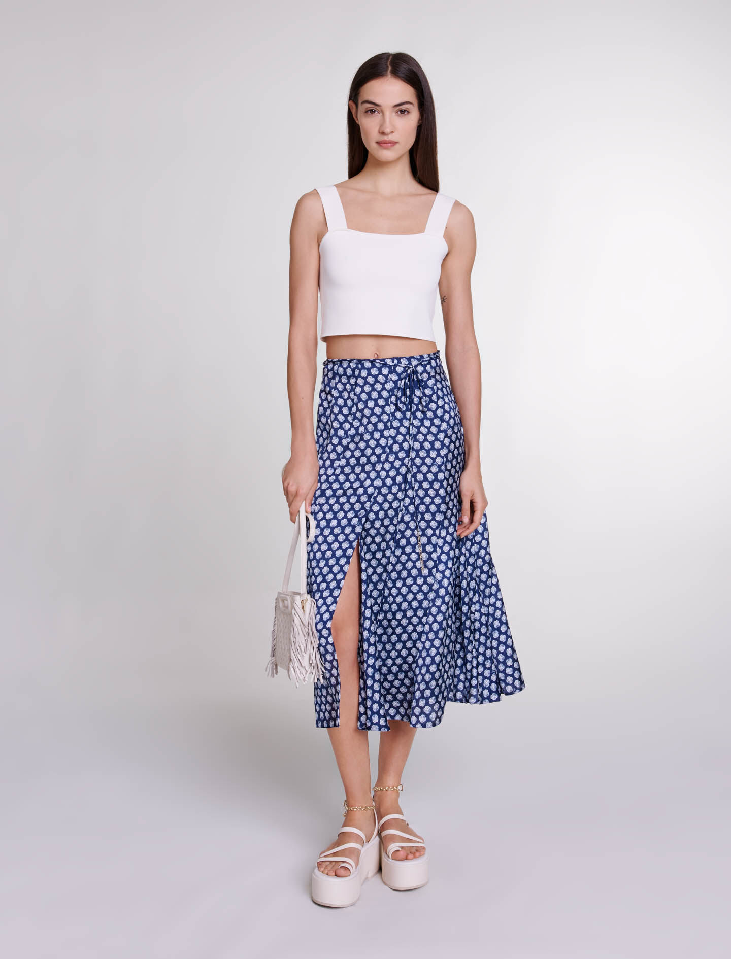 Mid length satin skirts vintage outlet
