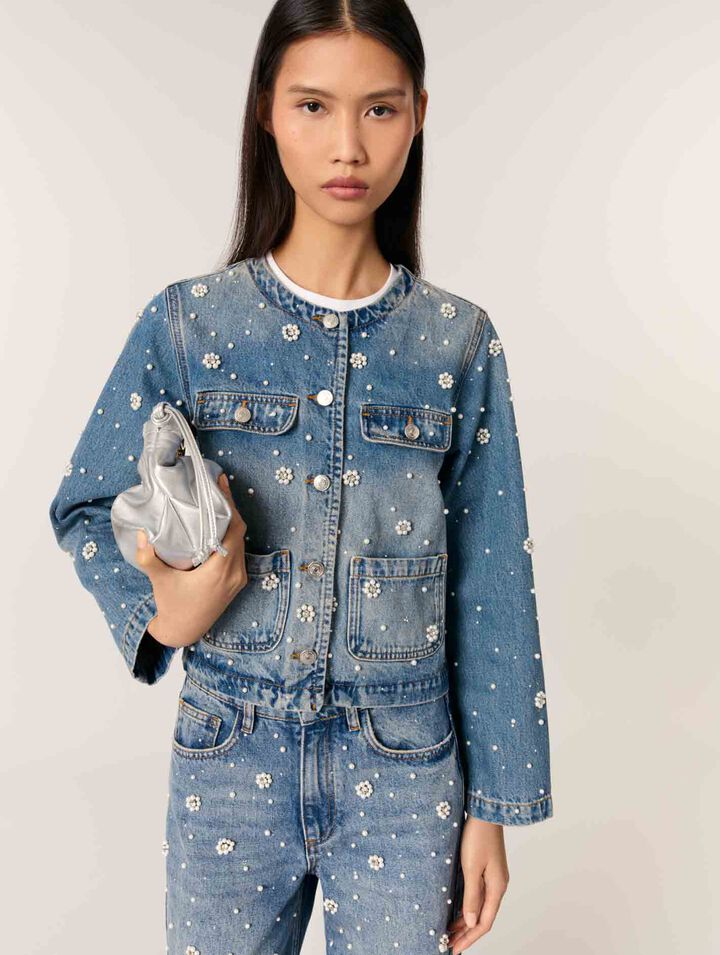 Embroidered denim jacket