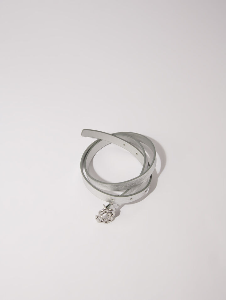 Slim belt with Clover buckle