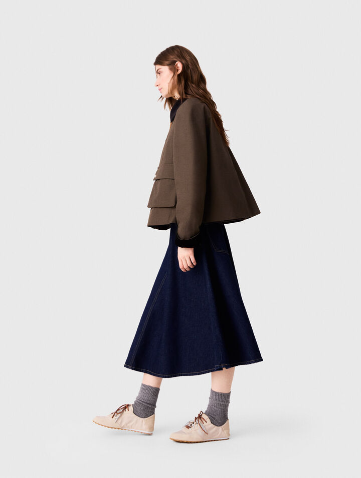 Cotton trapeze jacket