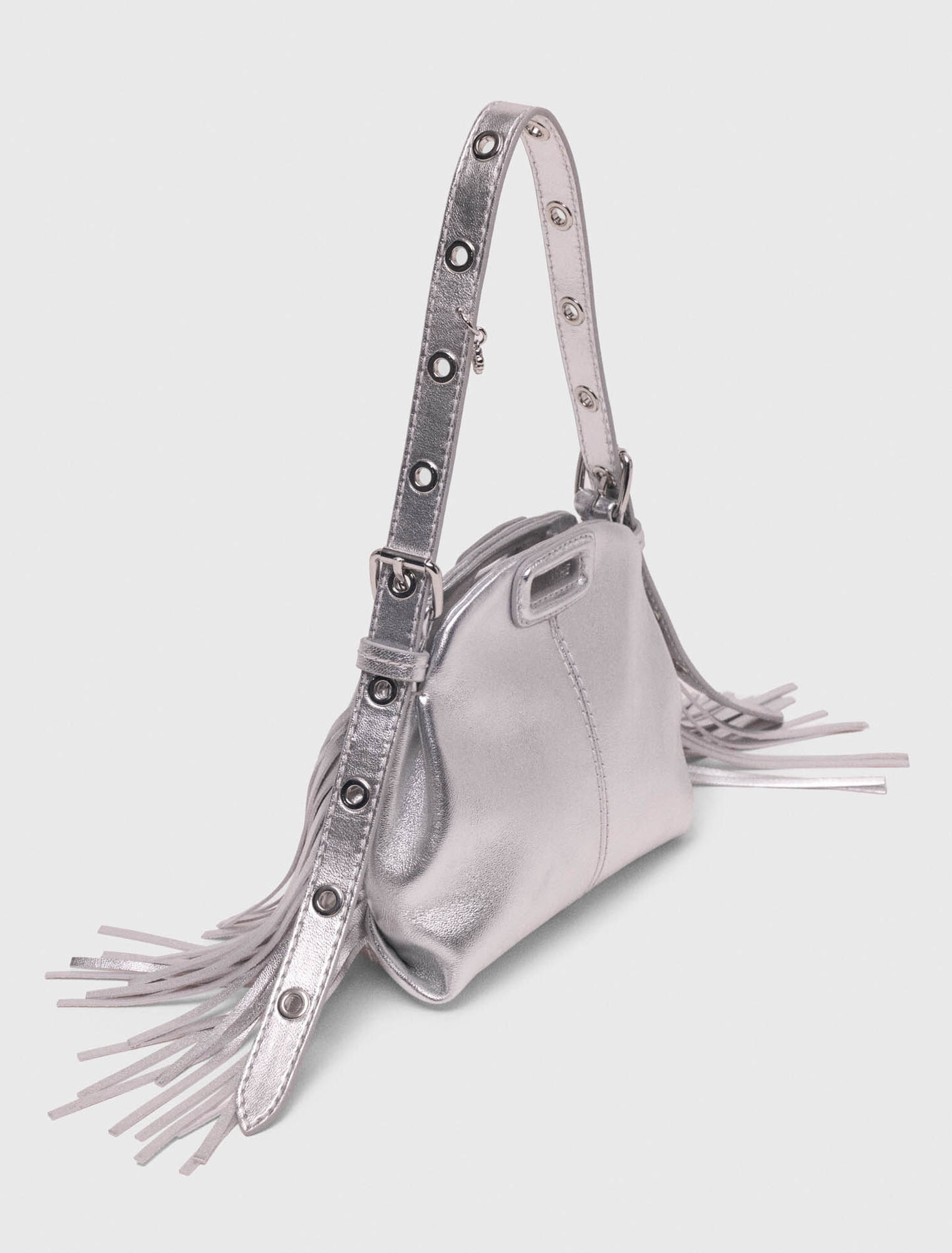 Metallic leather Miss M micro bag