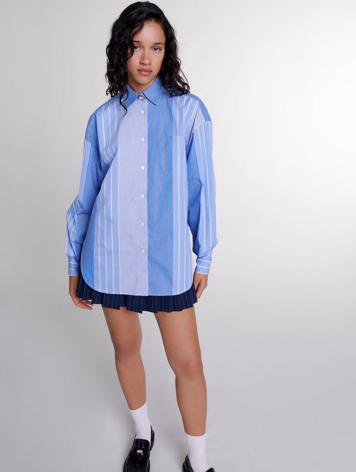 Striped patchwork shirt 