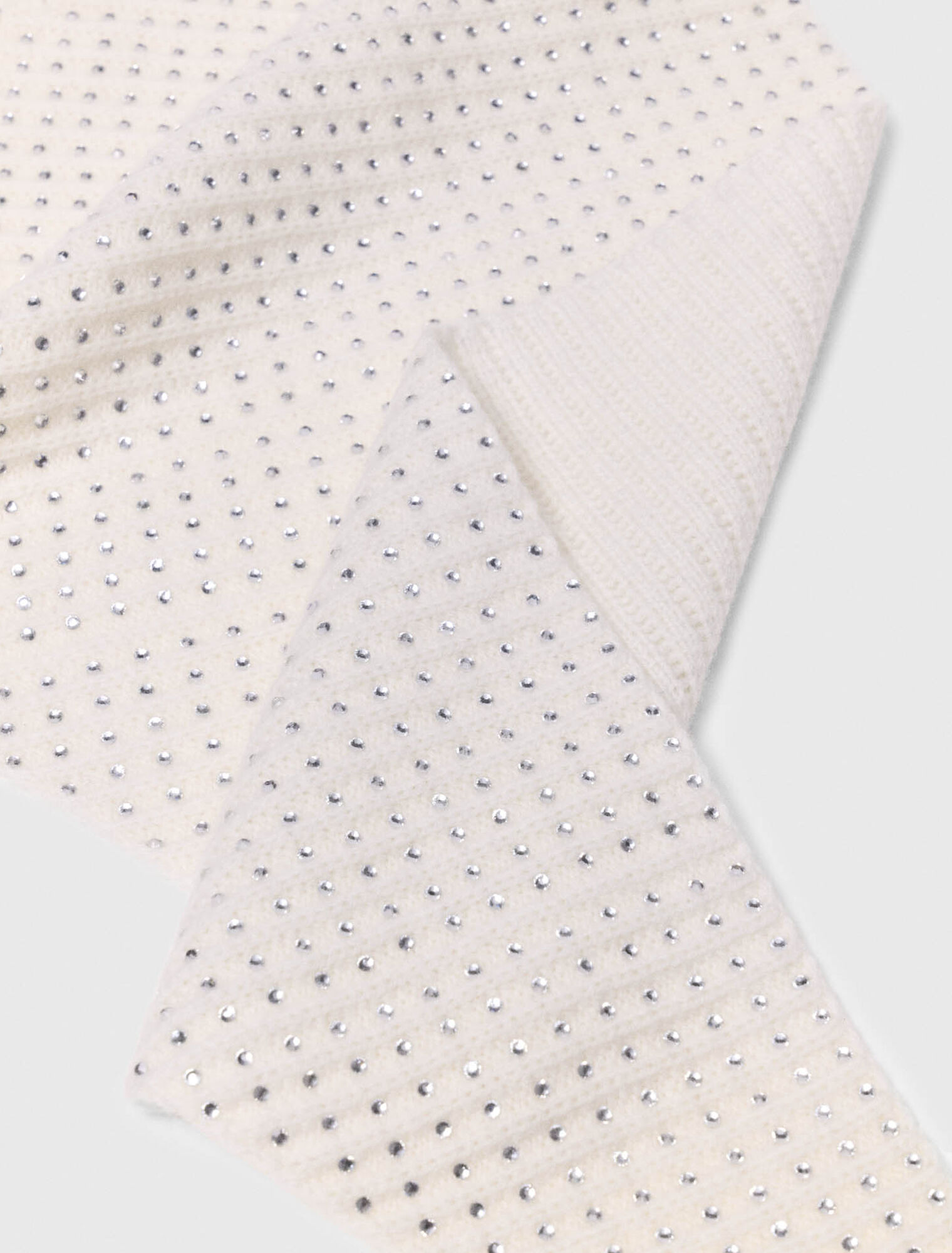 Rhinestone wool triangle scarf