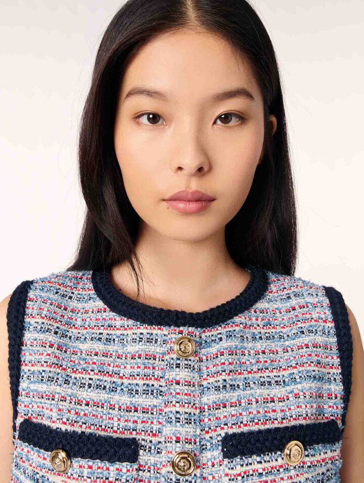 Tweed 2-in-1 short dress 