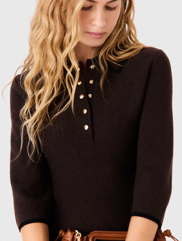 Knit polo dress