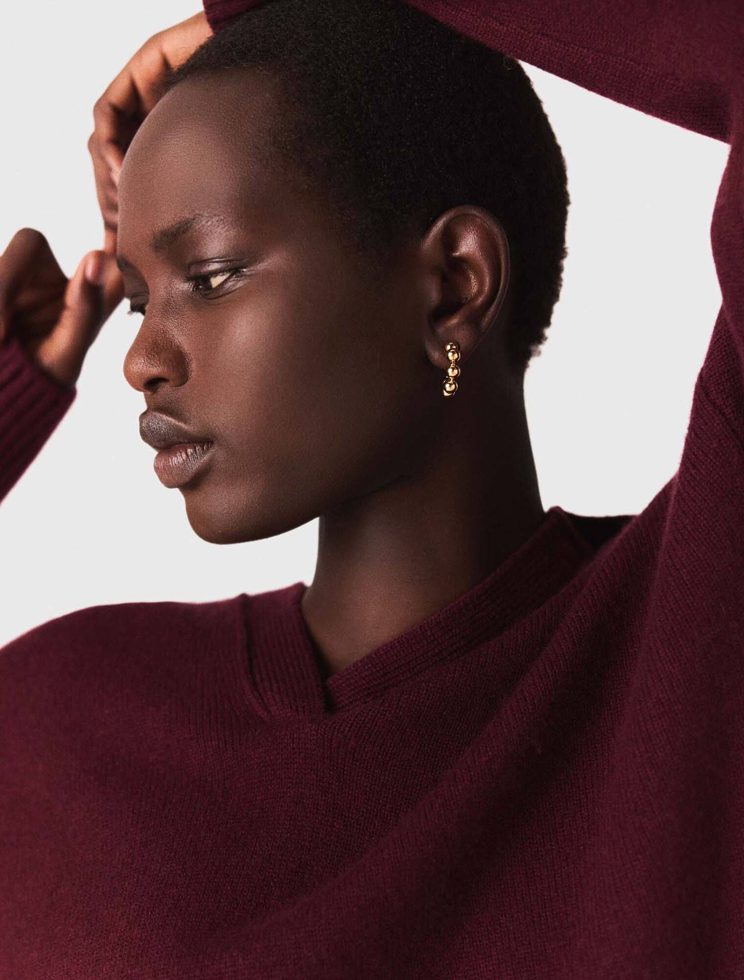 Sphere hoop earrings