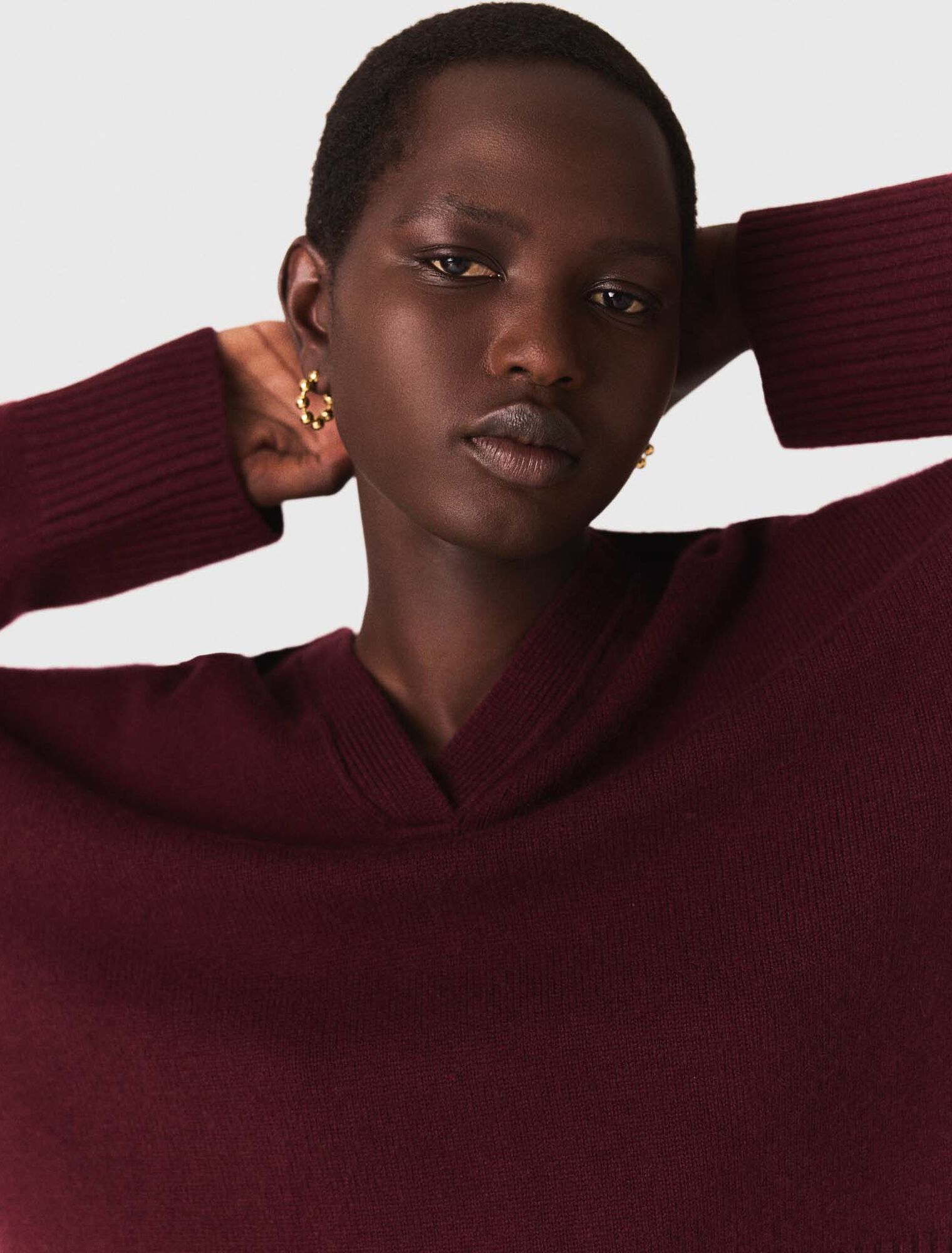 Sphere hoop earrings
