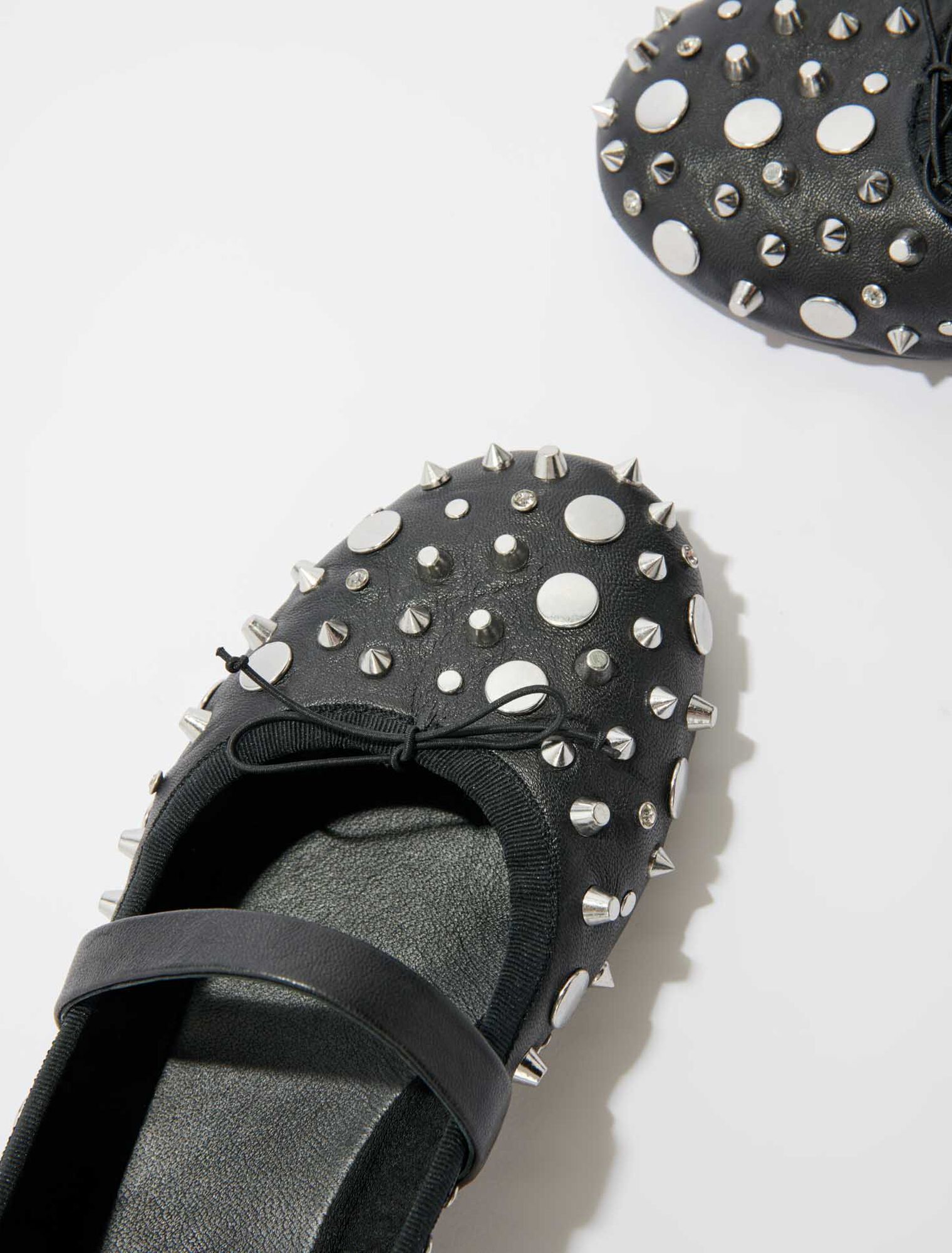 Studded ballet flats