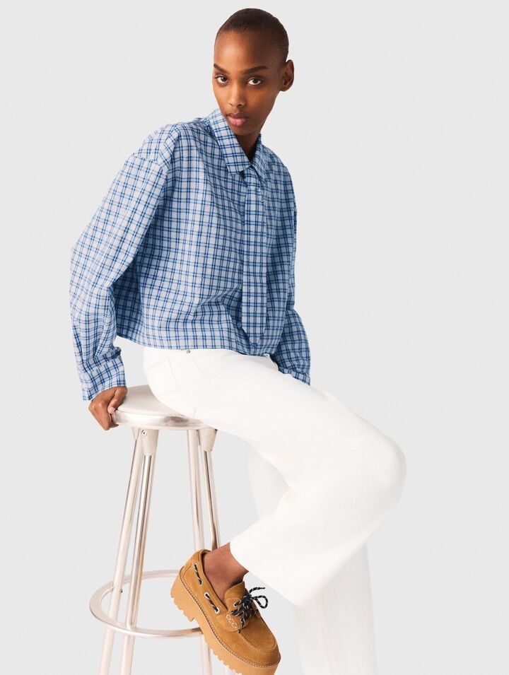 Rhinestone shirt with removable tie