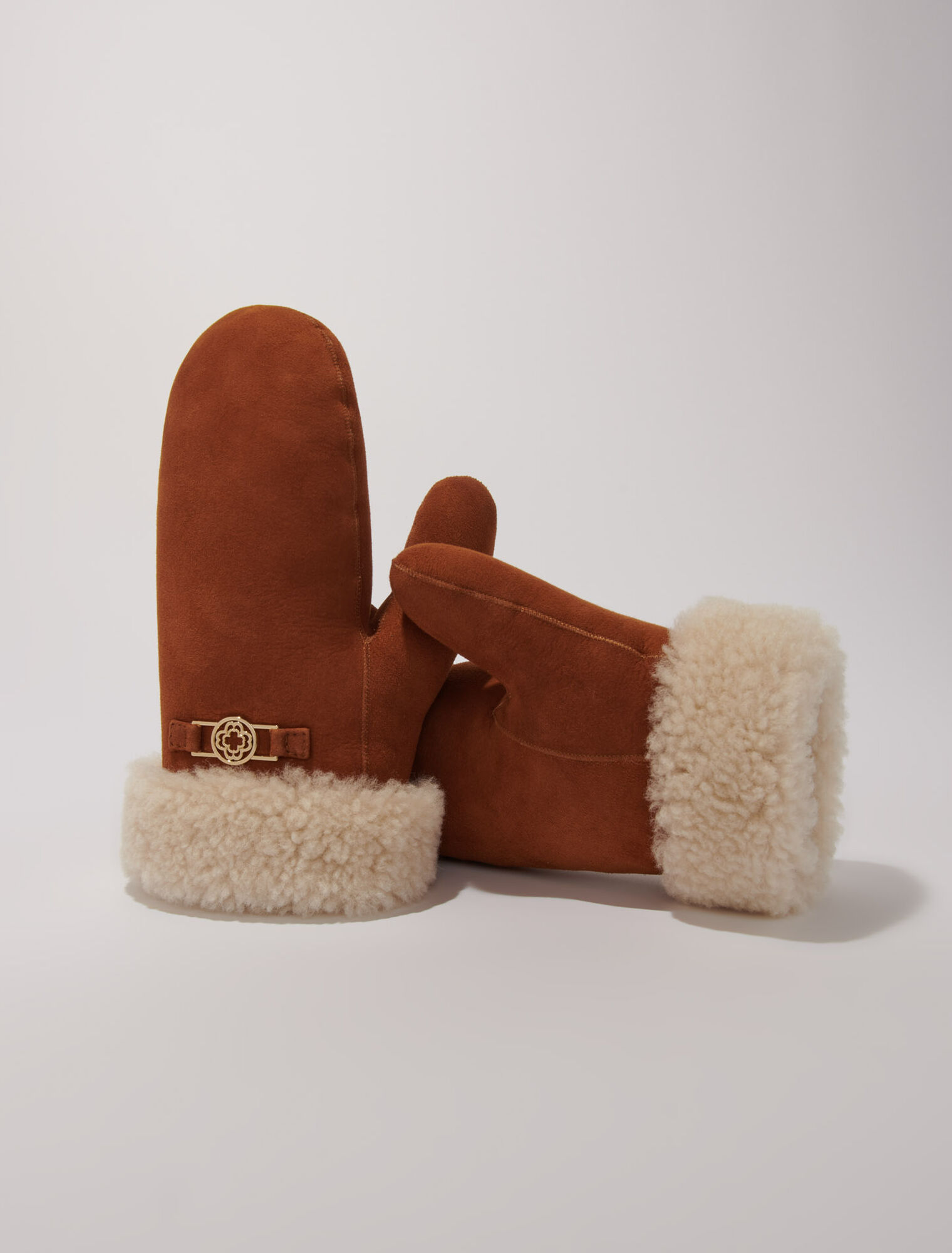 Shearling mittens