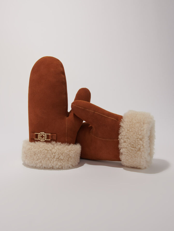 Shearling mittens
